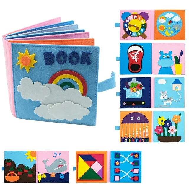 Busy book Montessori - Livre d’apprentissage Intéractif 1 - 2 ans