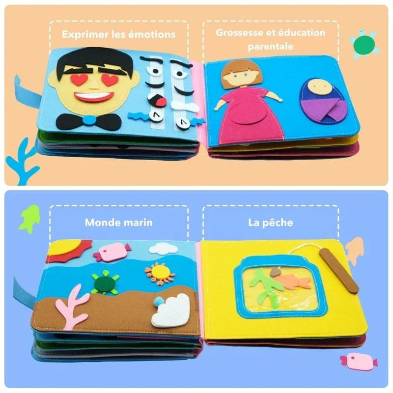 Busy book Montessori - Livre d'apprentissage Intéractif